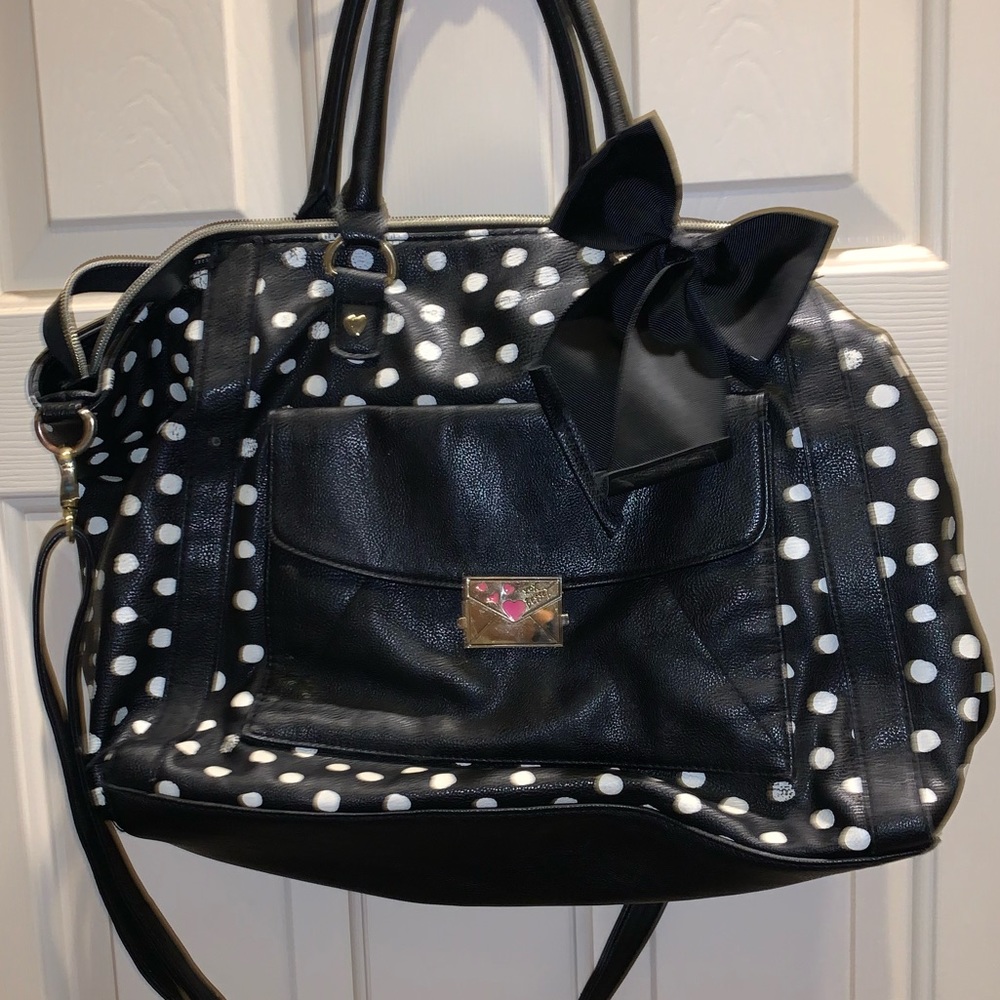 Betsey Johnson Polka-Dot Purse or Diaper Bag